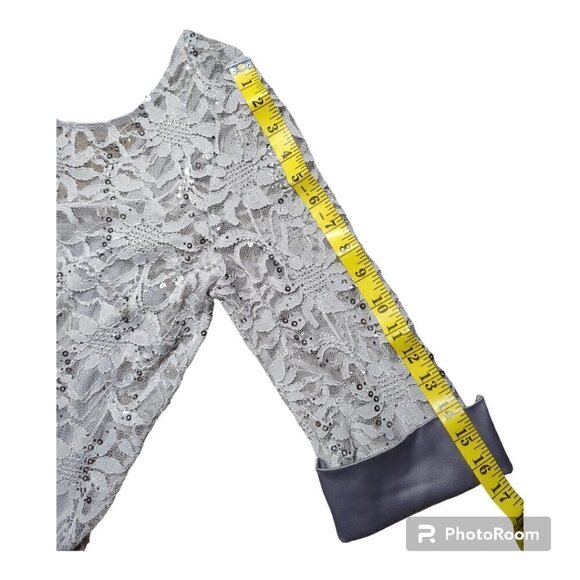 JS Collection Women's Dress Color Gray Size 10 - Picture 5 of 7